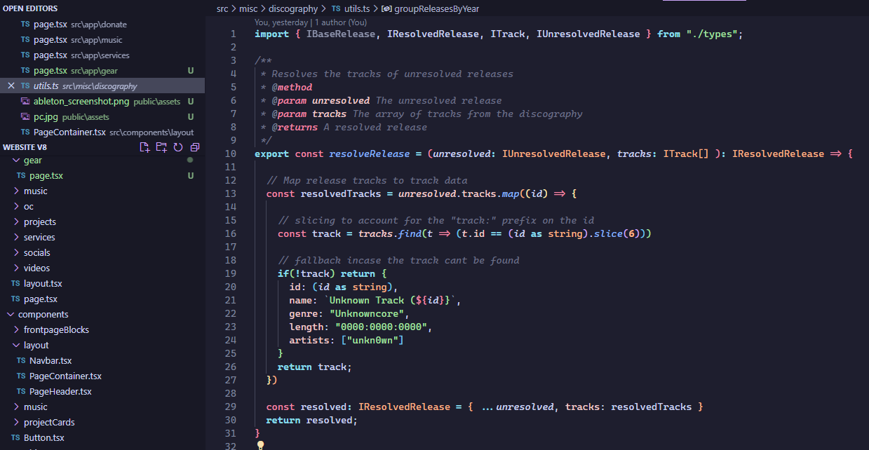 Screenshot of Visual Studio Code